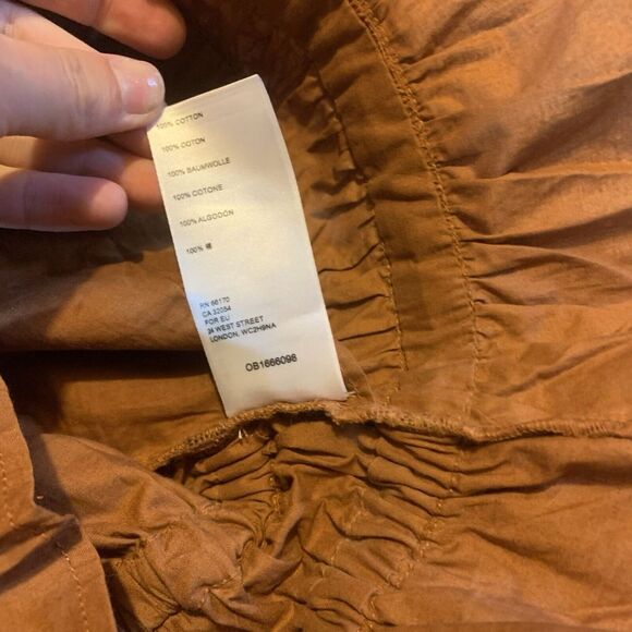 Free People Brown Ruffle Crop Top Tank - Medium - Side Ties Boho Faire (125) - Picture 7 of 12